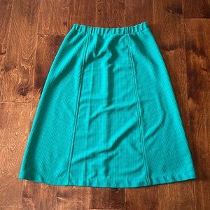 VTG 90's Turn On Green A-line Skirt Sz UNK modest no slit